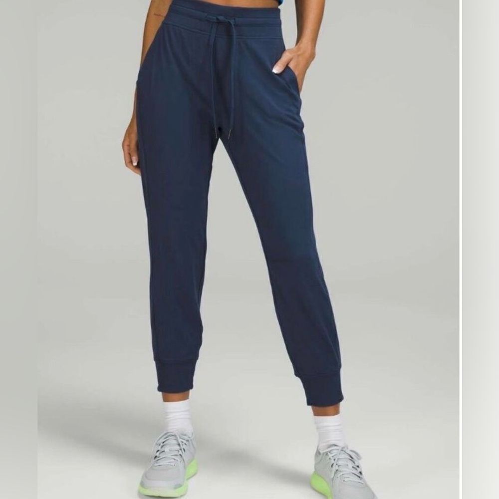 Lululemon High-Rise Joggers in a blue colorway